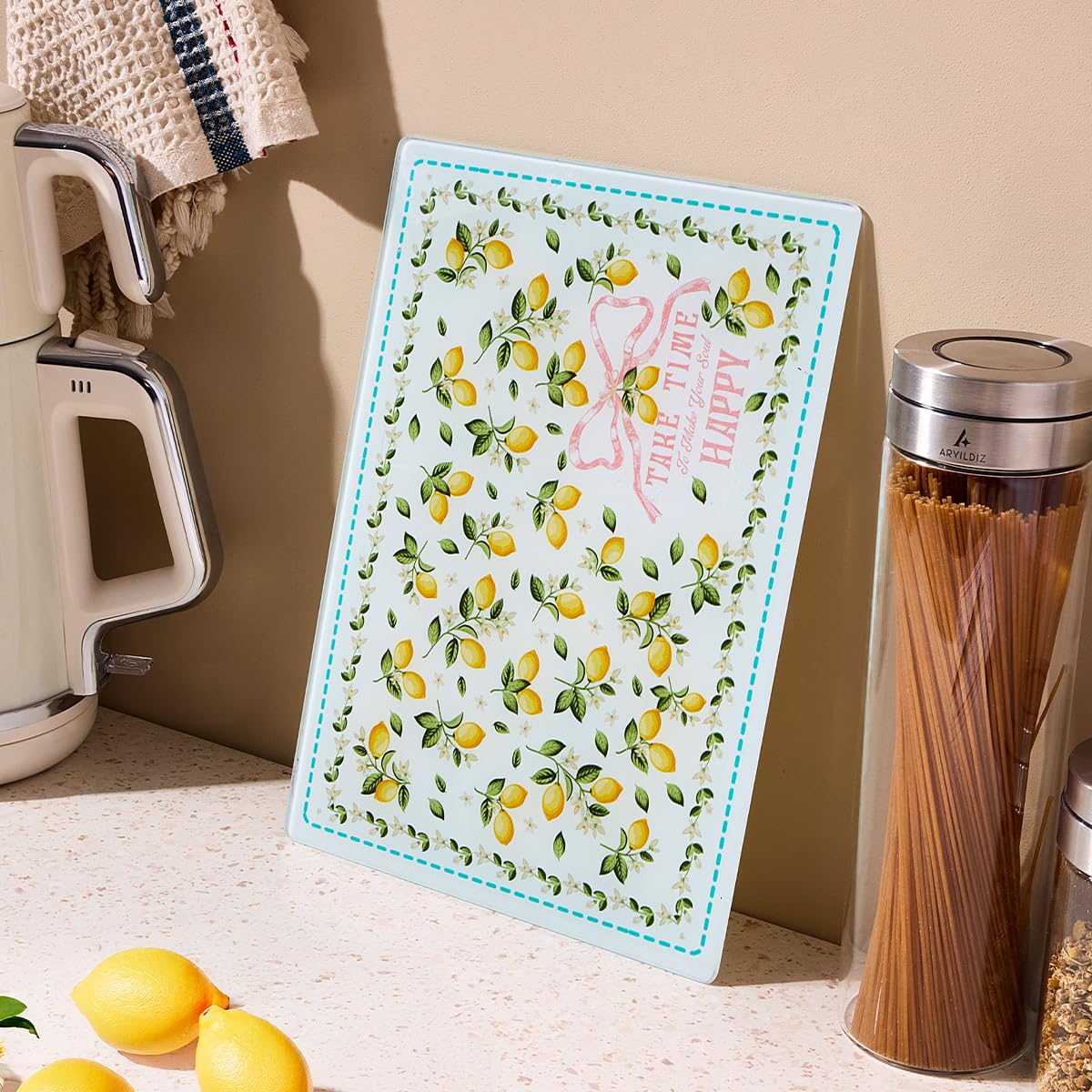 Aryıldız Limone Cam Kesme Tahtası 25x35 cm