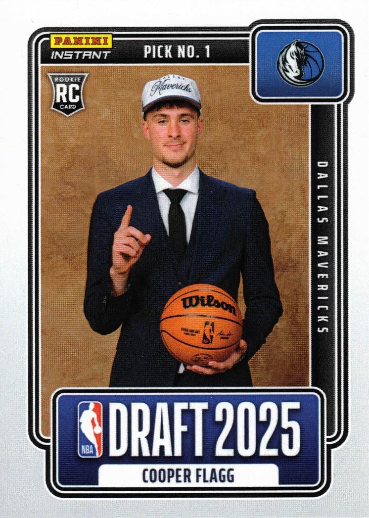 2025-26 Panini Instant NBA Draft Basketball Cooper Flagg Rookie Card NBADN-1 Mavericks