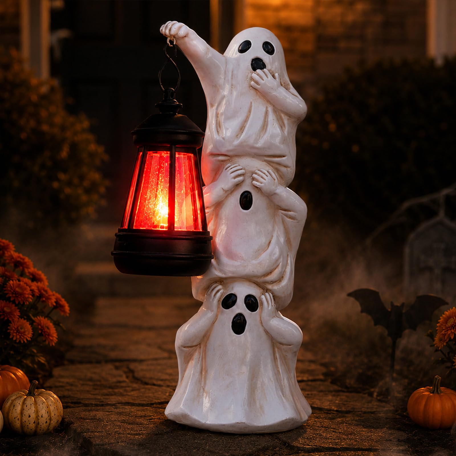 Photo 1 of Tiejiajiang Halloween Decorations Outdoor - Solar Light Ghost Statue