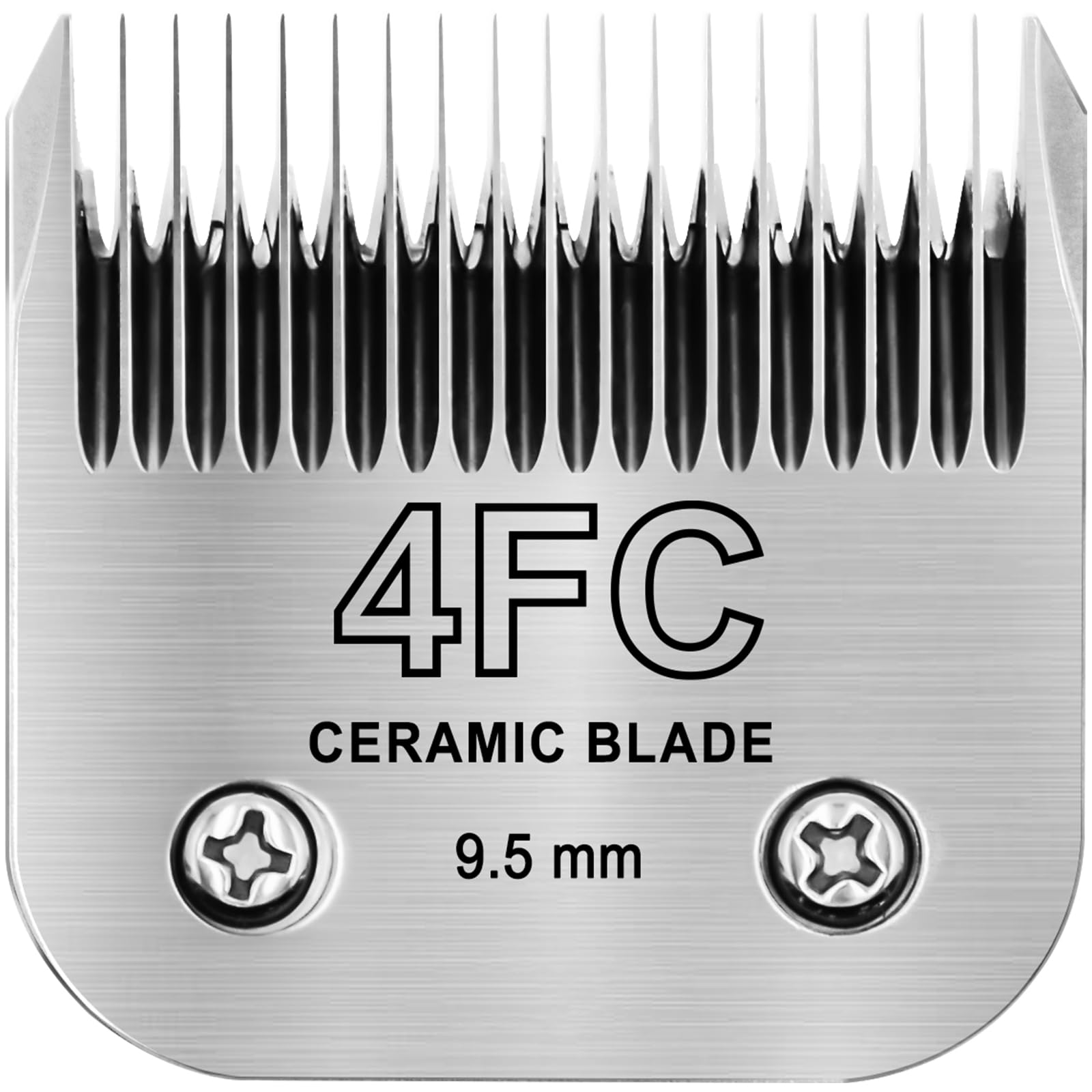 SUNISSA Professional #4FC Ceramic Detachable Clipper Blade, 3/8" (9.5mm) Finish Cut Replacement Blade, Stay Cool & Sharp Technology, Compatible with Andis, Wahl, Oster A5 Style Dog Clippers