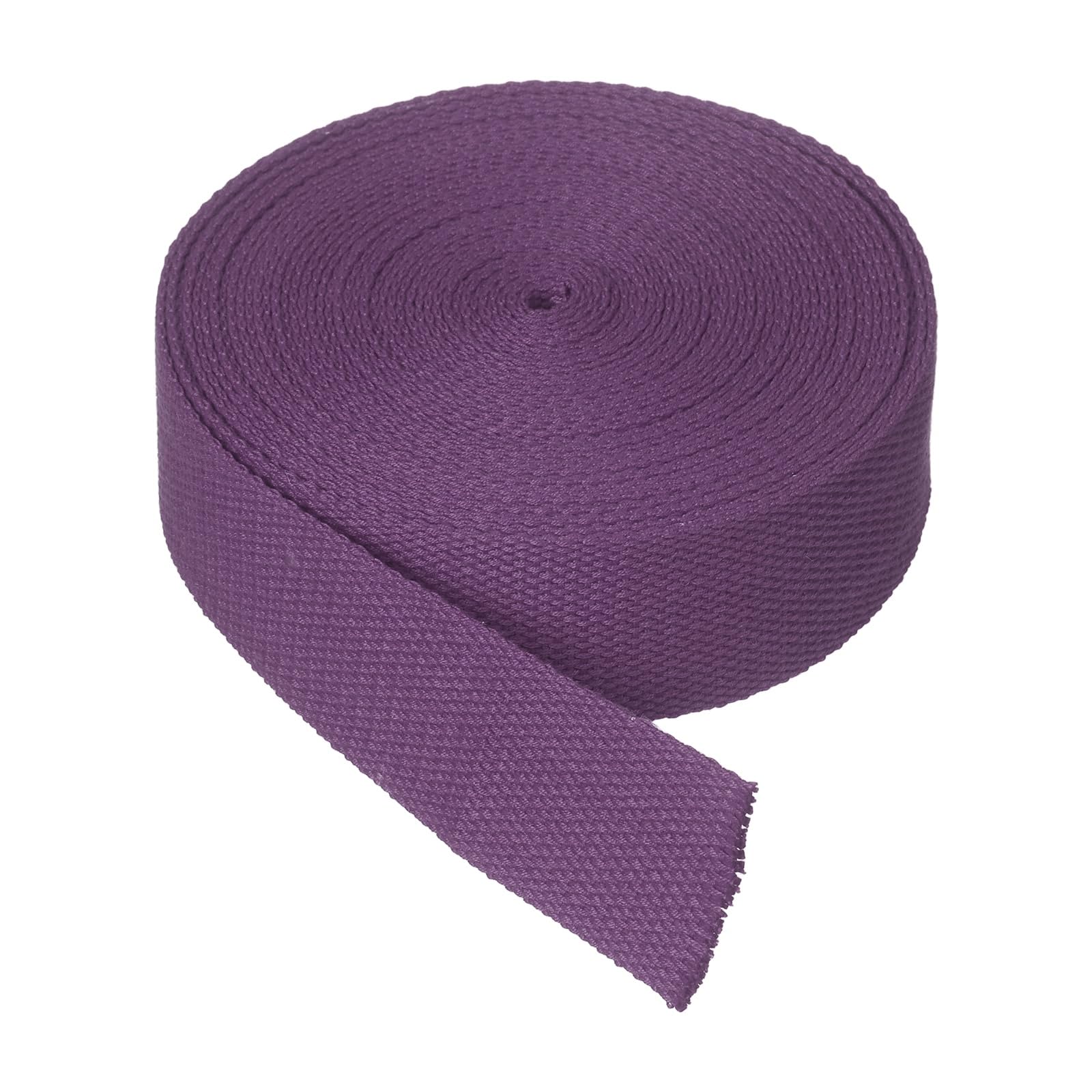 sourcing map Cotton Twill Tape, 3.8cm x 9.2M Cotton Ribbon Bias Binding Tape Trim Webbing Straps for Sewing DIY Crafts Gift Wrapping, Purple