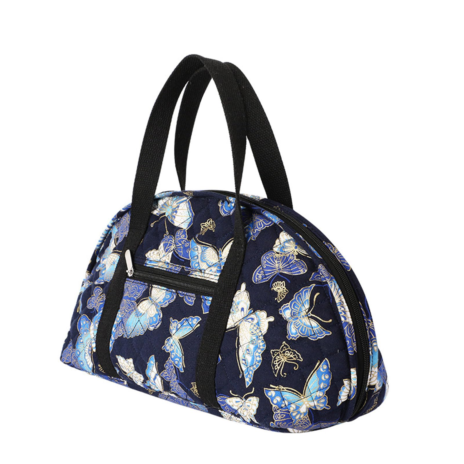 Bottone Crochet Craft Project Bag for Crochet Hook and Knitting Accessories Knitting Bag Yarn with Top Handle Project