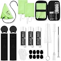 Vista 11 de Boao - Kit de limpieza de clarinete de 23 piezas, set de accesorios todo en uno con hisopo, cajas de cañas, grasa de corcho y reposapulgares, kit