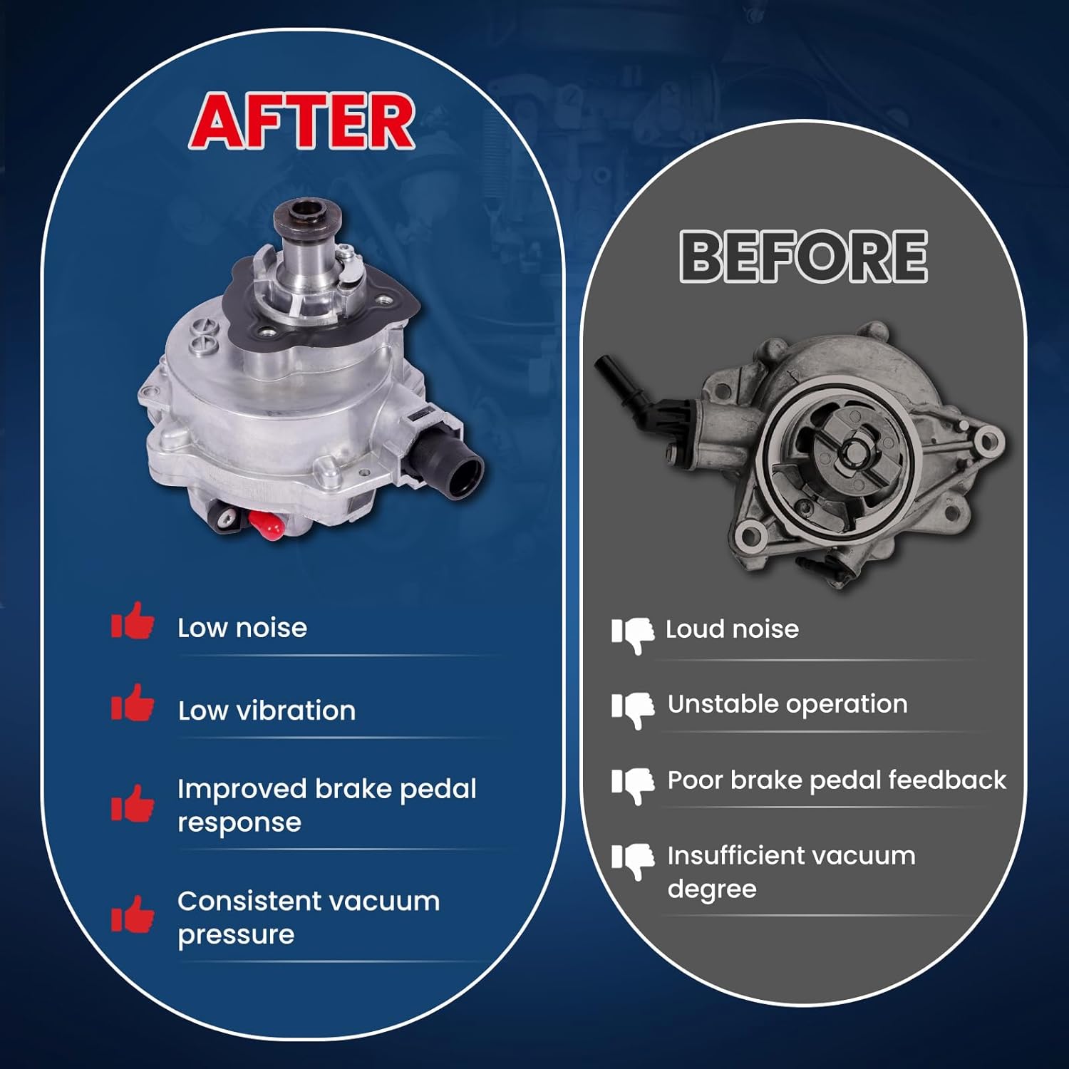 MOCA Vacuum Pump Fits for 12-13 for BMW 135i E82 Coupe/ E92 Coupe/ E88 Convertible/ E93 Convertible, 11-13 for BMW 535i GT xDrive F07/ xDrive F10, 11-14 for X3 F25 L6 3.0L
