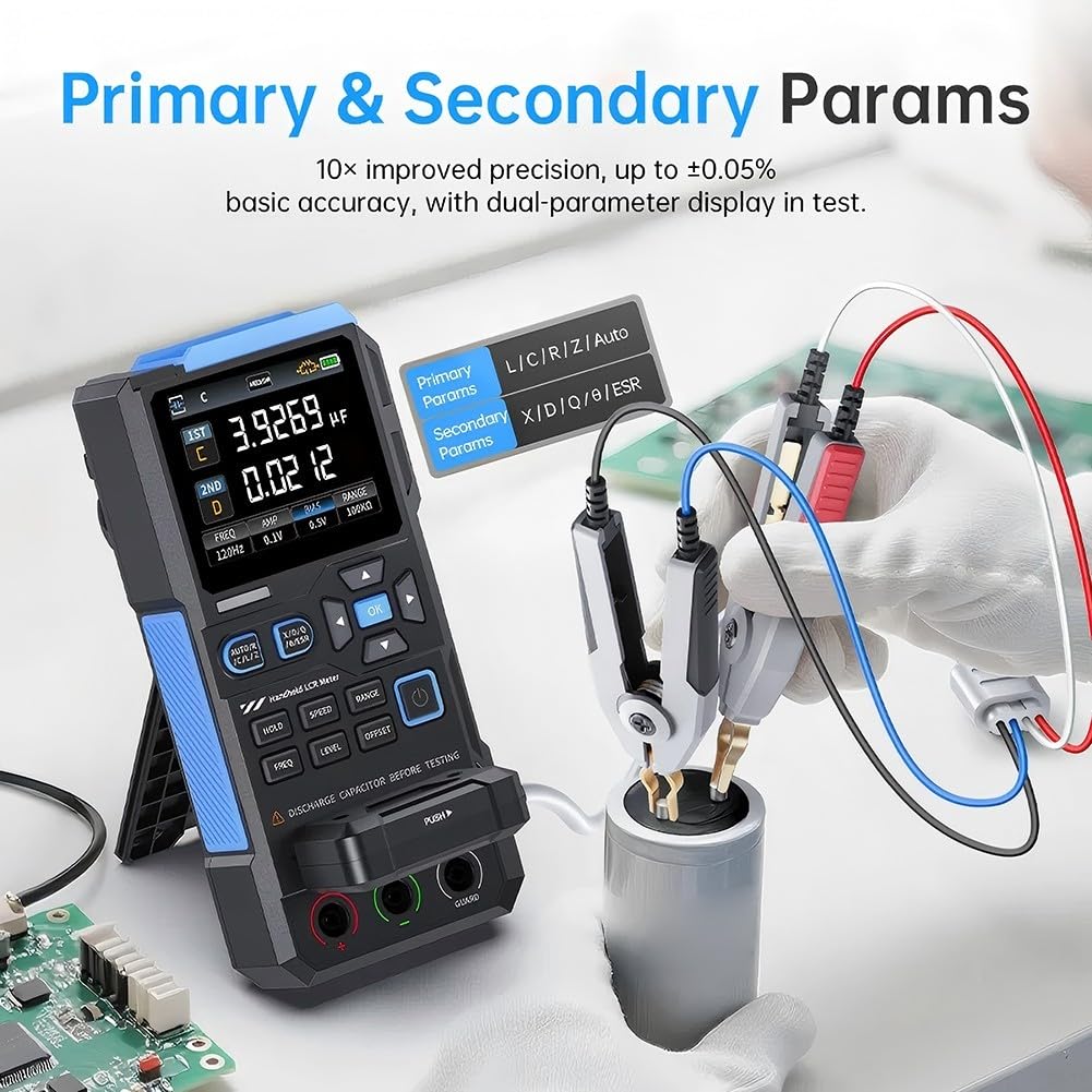 Digitaler Brücken-Tester, LC1020E Handheld LCR ESR mit intelligenter Sortierfunktion, mehrere Testfrequenzen für elektronische Komponenten (LC1020E in Englisch)
