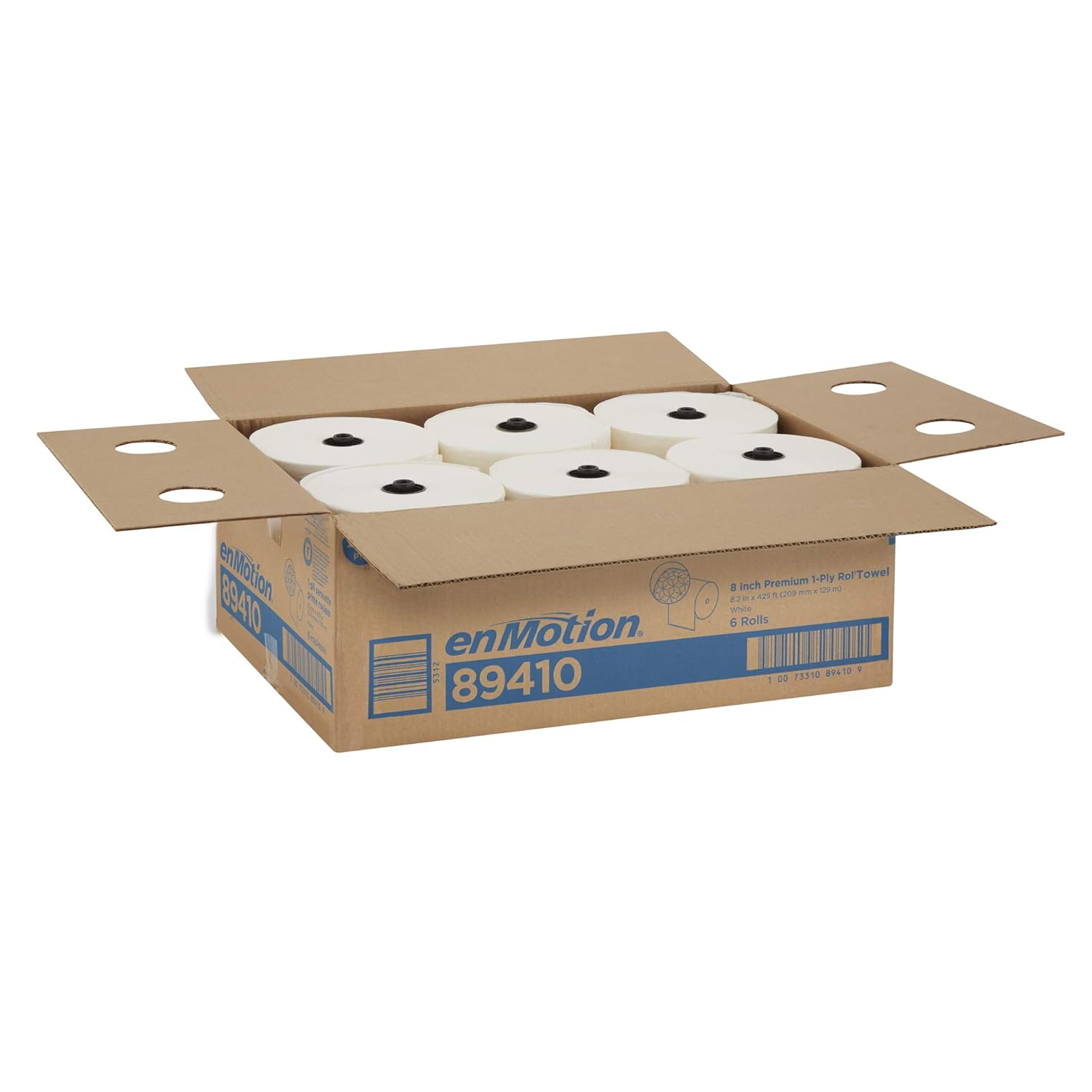 Georgia-Pacific enMotion 8 Premium Paper Towel Rolls By GP PRO, White, 425 Feet Per Roll, 6 Bulk Paper Towel Rolls Per Case, 89410