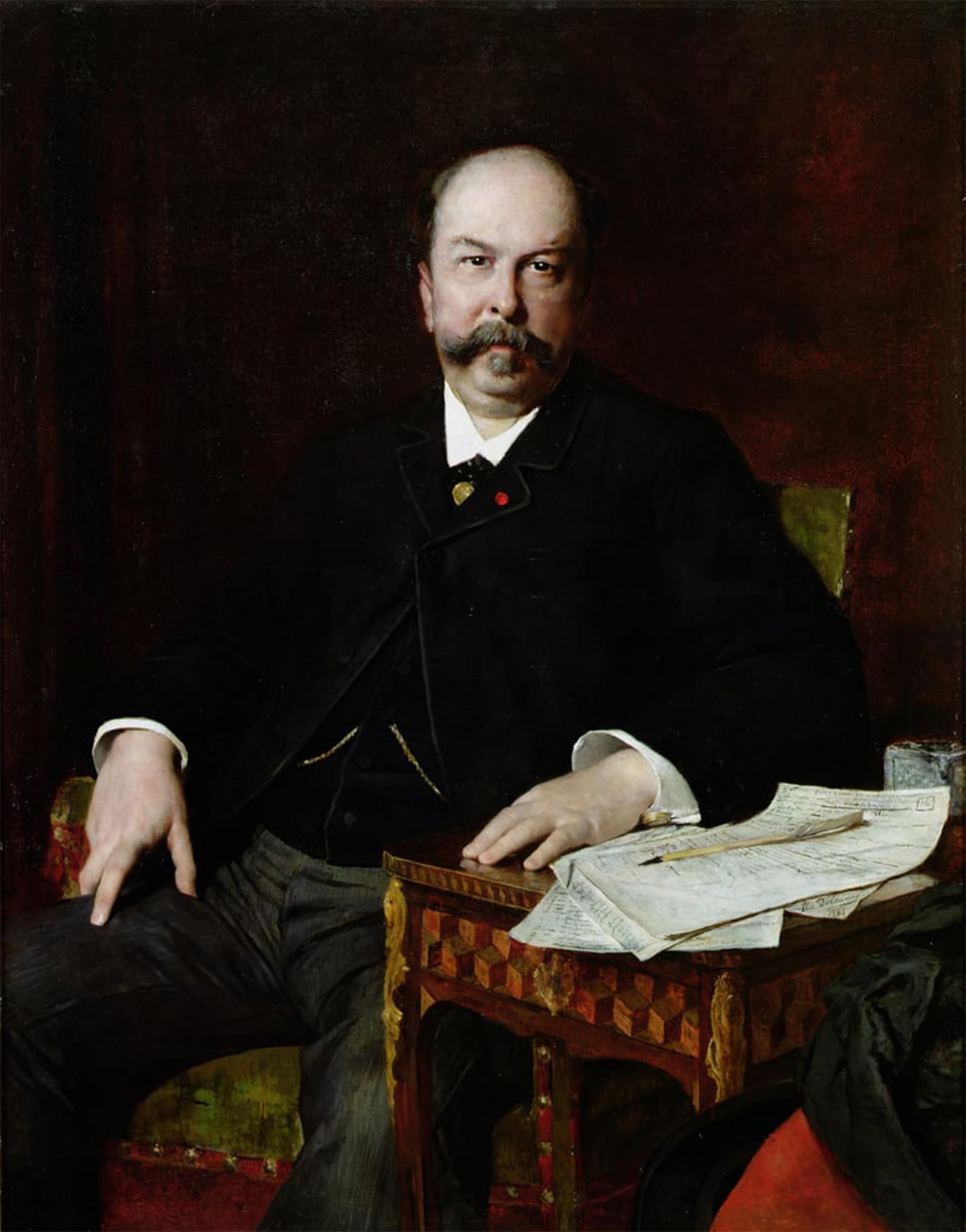 SERENDIPITP Aesthetic Poster Photo Wall Print Retro Picture Portrait of Henri Meilhac by Jules Elie Delaunay Modern Wall Artwork for Home Decor 60x90cm
