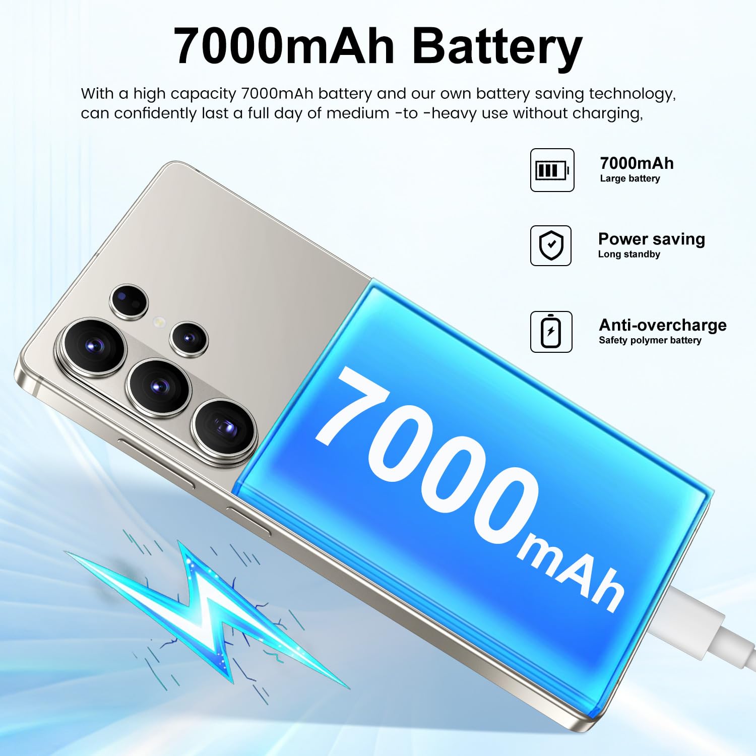 I26 Ultra Unlocked Smartphone,6.99" HD+ Display,Built in Pen,16+512GB Unlocked Phone,Snapdragon 8 Gen4,7000mAh Dual Speakers 5G/Face ID/Fingerprint Lock/Dual SIM/GPS(Gray) — view 5
