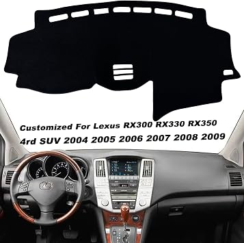 Dash Mat Cover Interior Dashboard Protector pad Compatible with Lexus RX300 RX330 RX350 4rd SUV 2004 2005 2006 2007 2008 2009 Dashboard Cover Pad Carpet Protector