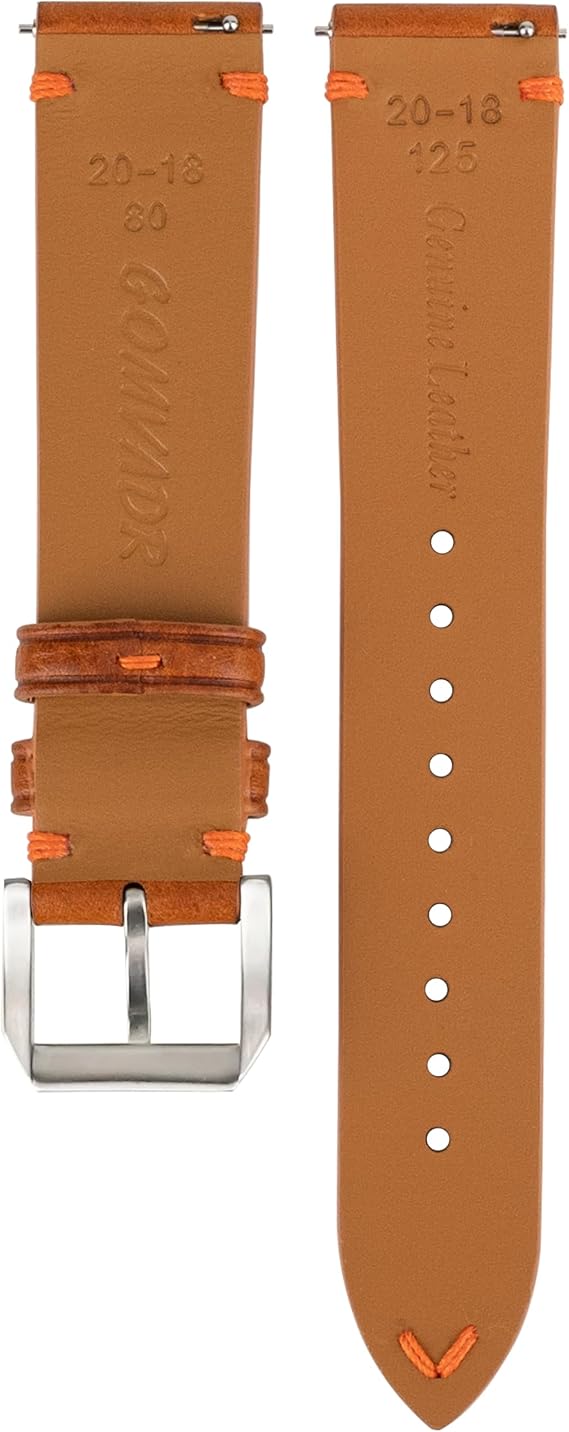 Quick Release Leather Strap, Oil Wax Leather Watch Straps, Italian Calfskin Watch Straps Replacement Strap for Men Women 16 18 19 20 21 22 mm