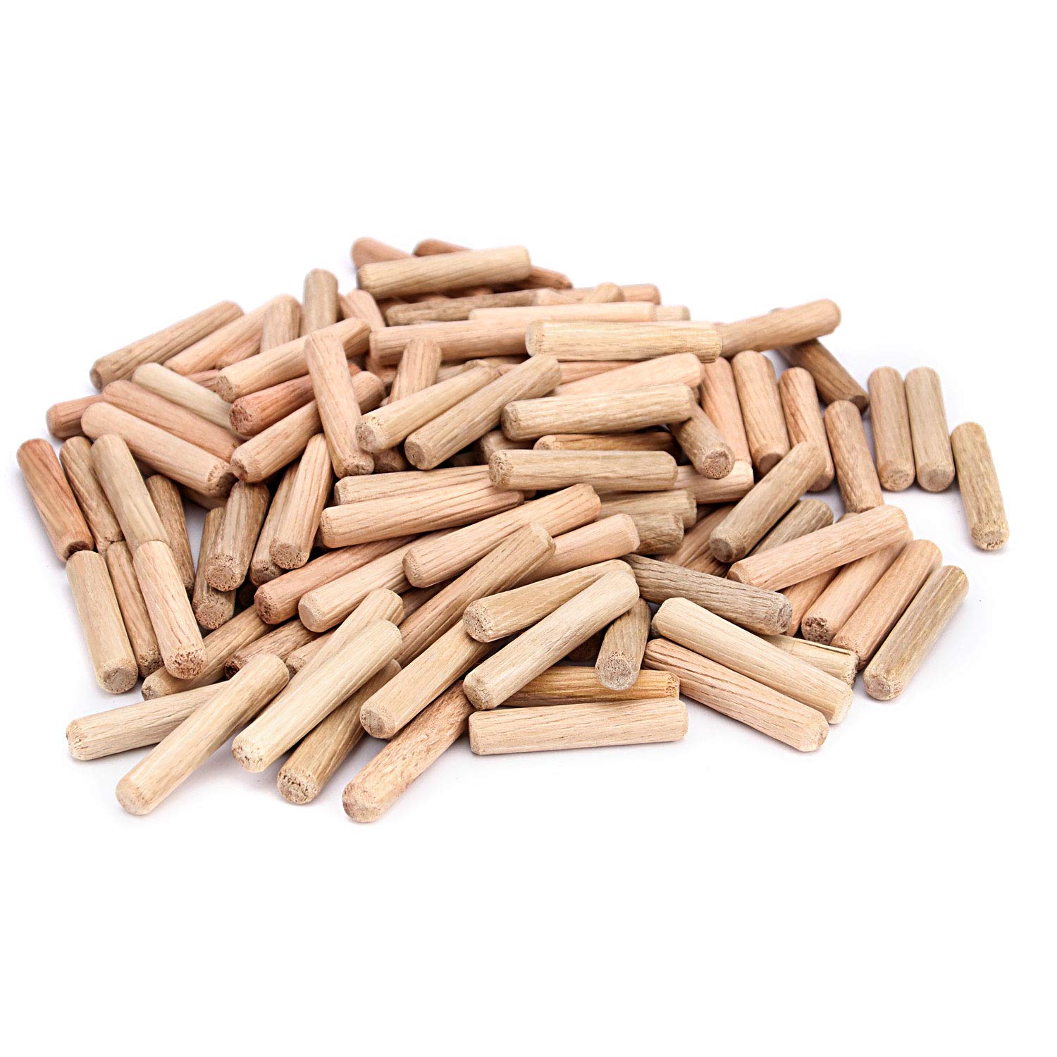 ZOENHOU 1000-Pack 5/16 X 1-1/2 Inch Hardwood Dowel Pins – Fluted & Tapered Wooden Pegs For Strong Furniture Joints, Shelving, And Cabinetry