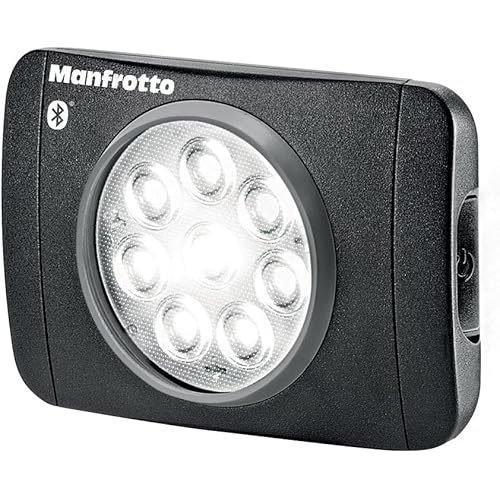 Manfrotto Lumimuse 8 On-Camera Led Light with Built-in Bluetooth Black, Compact (MLUMIMUSE8A-BT)