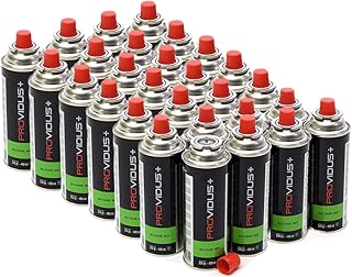 Confezione da 28 cartucce di gas Providus, 230 g, butano MIX, bombola di gas UN2037 per stufe e diserbatori termici.