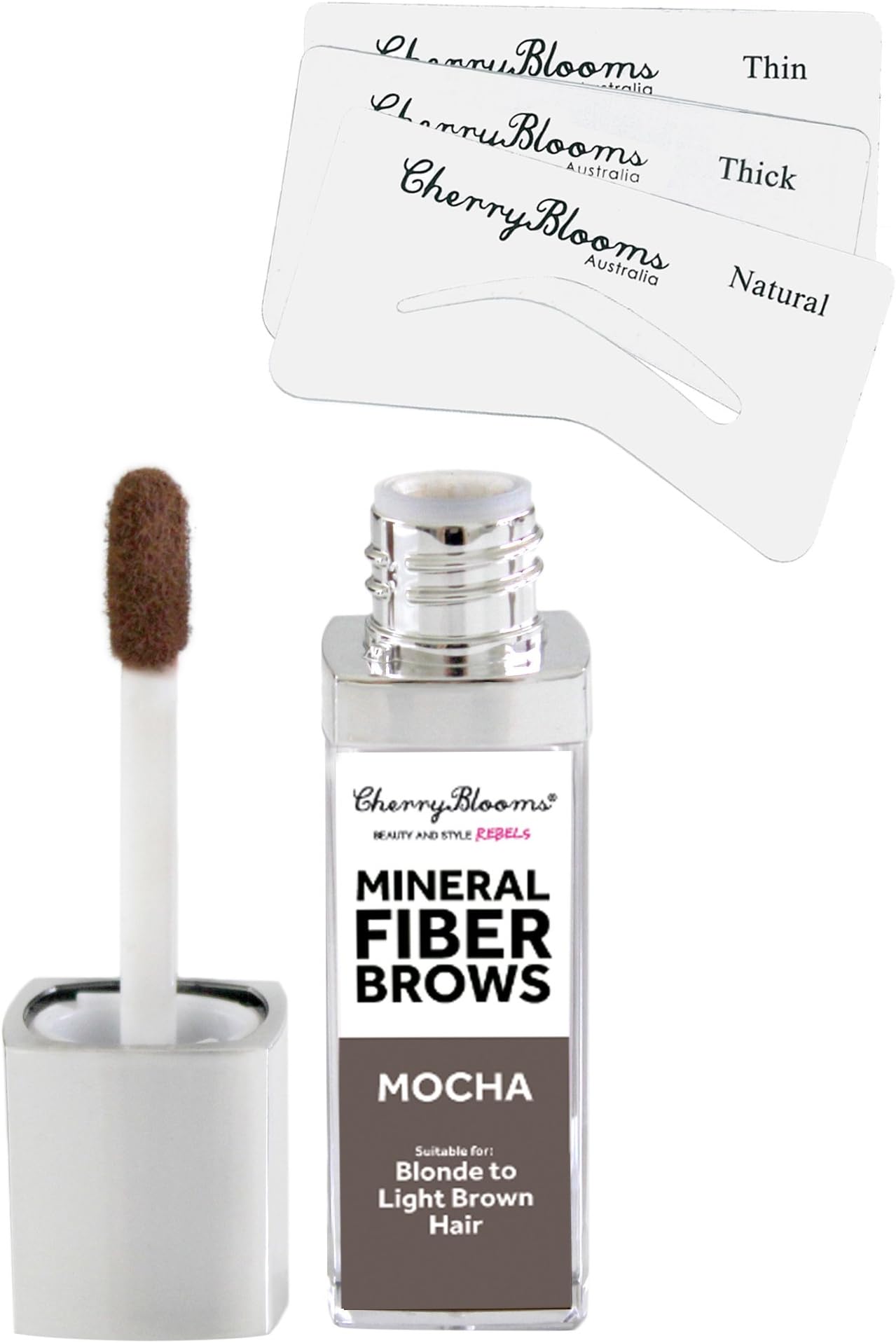 Mineral Fiber Brow Kit With Stencils – Mocha (Red Brown)