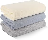 Arnzion 3 Pack Muslin Swaddle Blankets 40x40in - Ultra Soft Breathable Newborn Wraps for Swaddling, Nursing & Toddler Play, Unisex