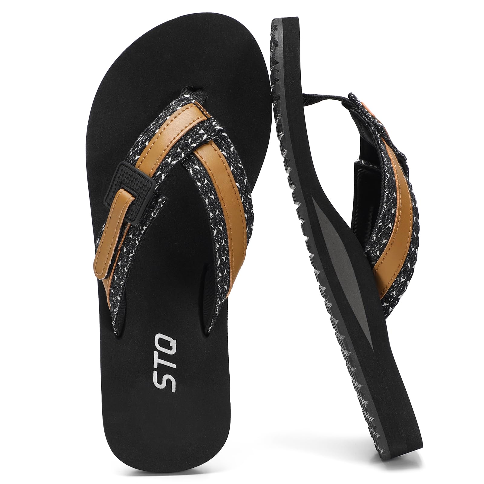 STQ Orthopedic Flip Flops for Women丨Adjustable Beach Sandals with Arch Support for Plantar Fasciitis Relief