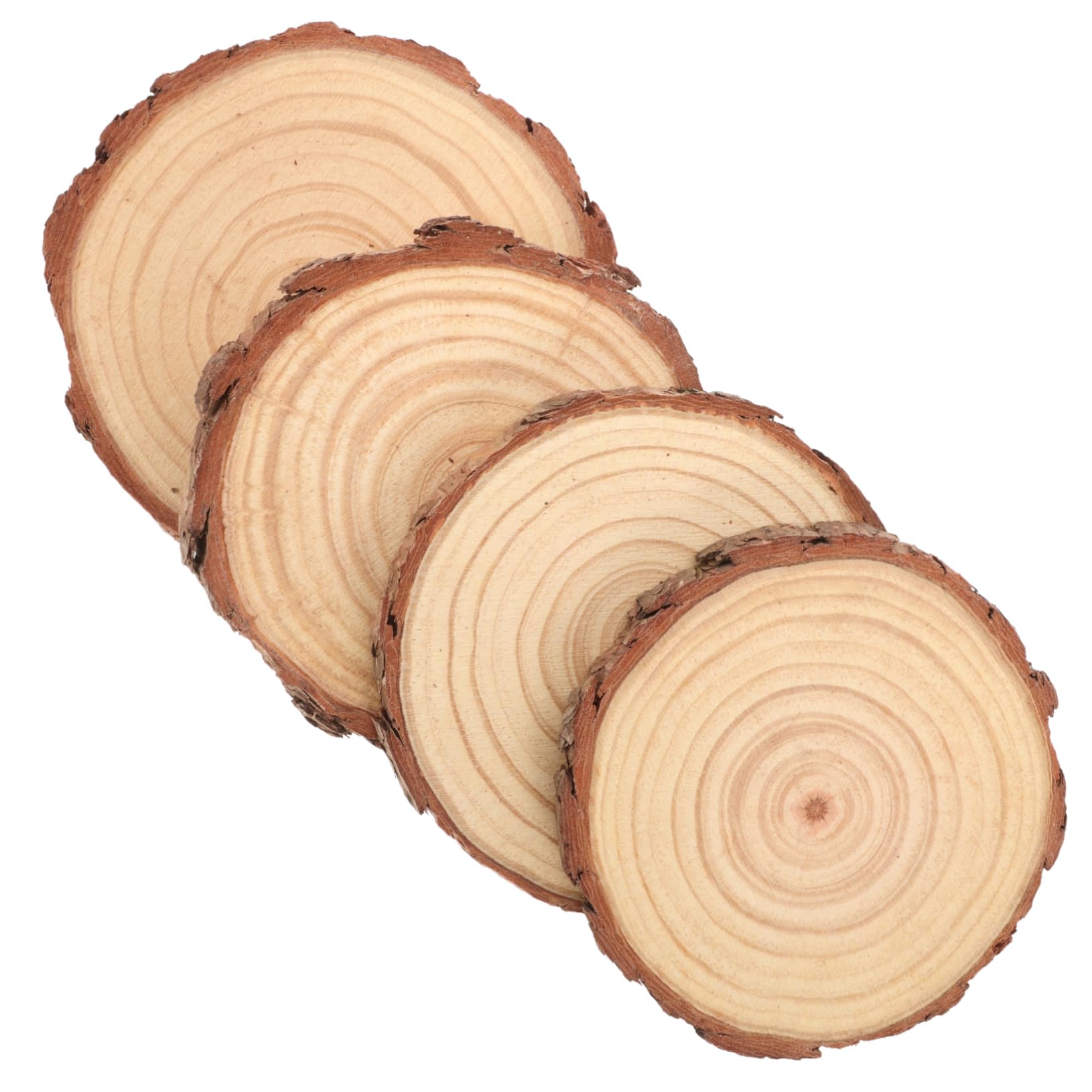 SHINEOFI 12stücke Unbehandelte Runde Holzscheiben Für -bastelprojekte Natürliche Holzscheiben Für Kreative Tischdekoration Hochzeiten Und