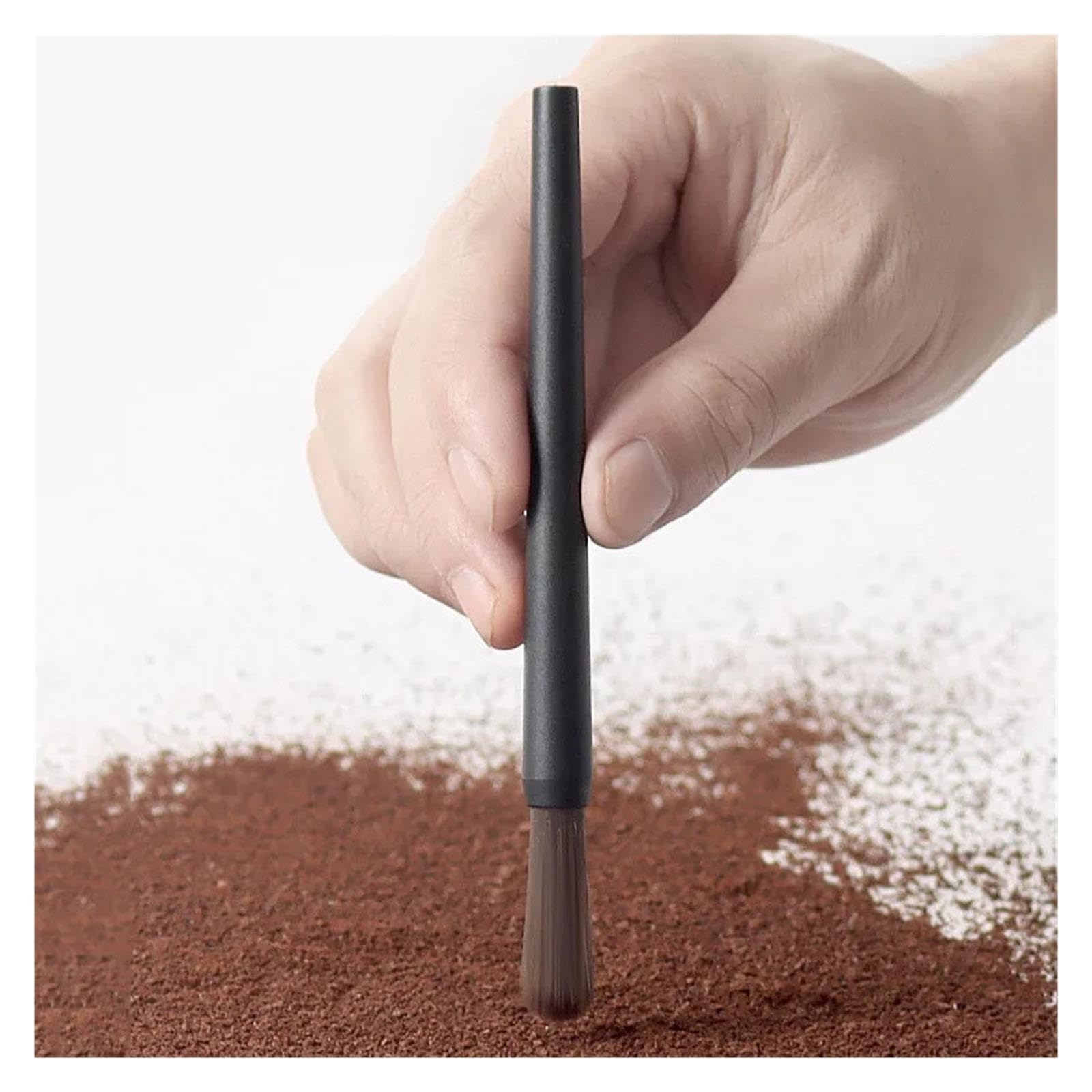 Spazzola pulizia caffe, setole morbide manico lungo, 13.5cm