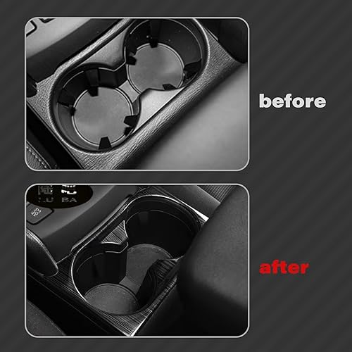 Miniatura 8 de Xotic Tech - Cubierta de panel de cambios para consola central compatible con Mazda CX-5 CX5 2017-2021 (acero inoxidable, negro)