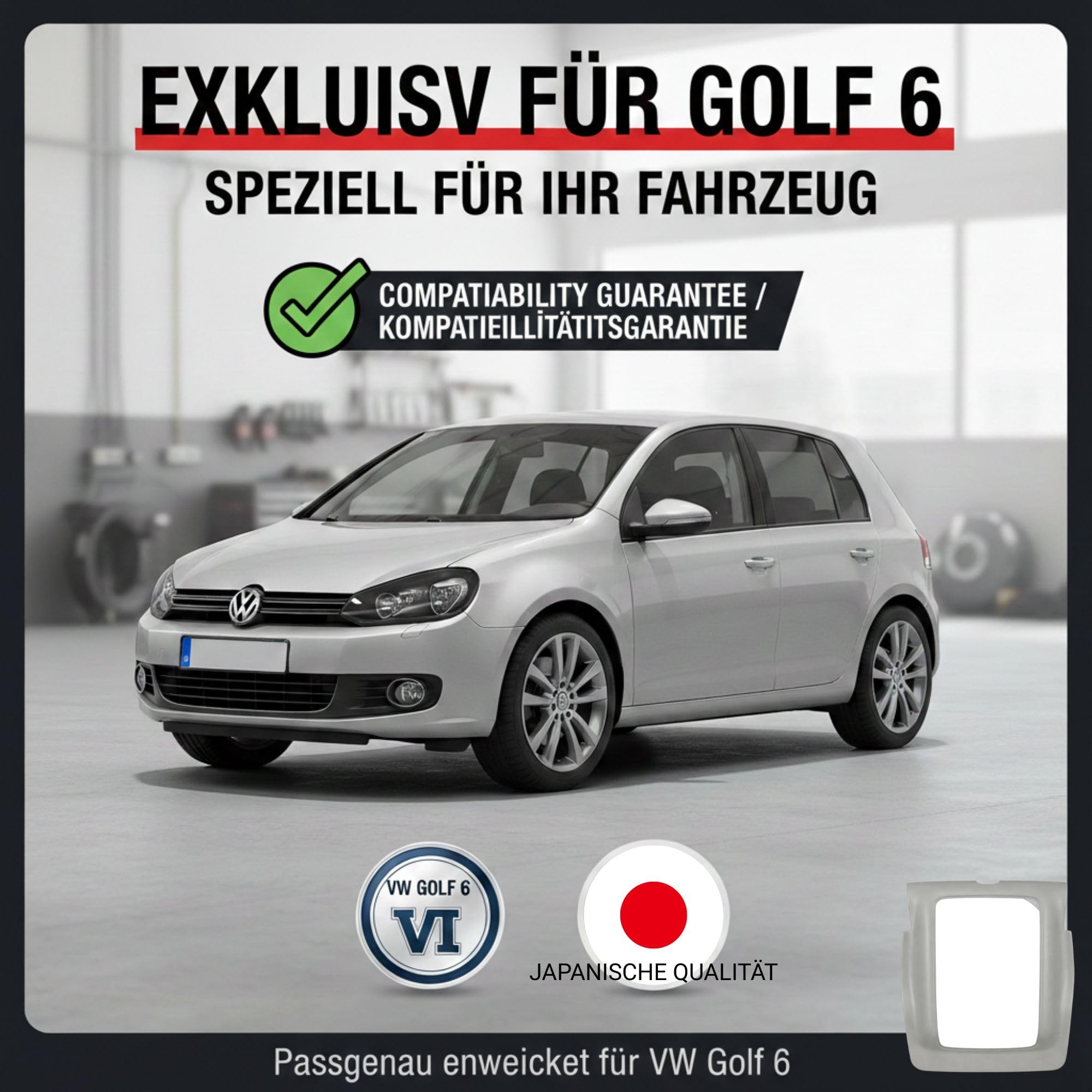 CASPORT Dachhimmel am Brillenfach löst sich Reparaturset einfach ersatz für VW Golf MK6 (Geprägt Grau, Front)