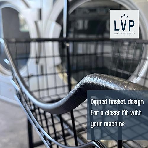 Miniatura 2 de LVP Big Brother - Carrito de lavandería comercial con estante de doble polo, 2.78 bushels (revestimiento de óxido de vinilo negro mate, regular)