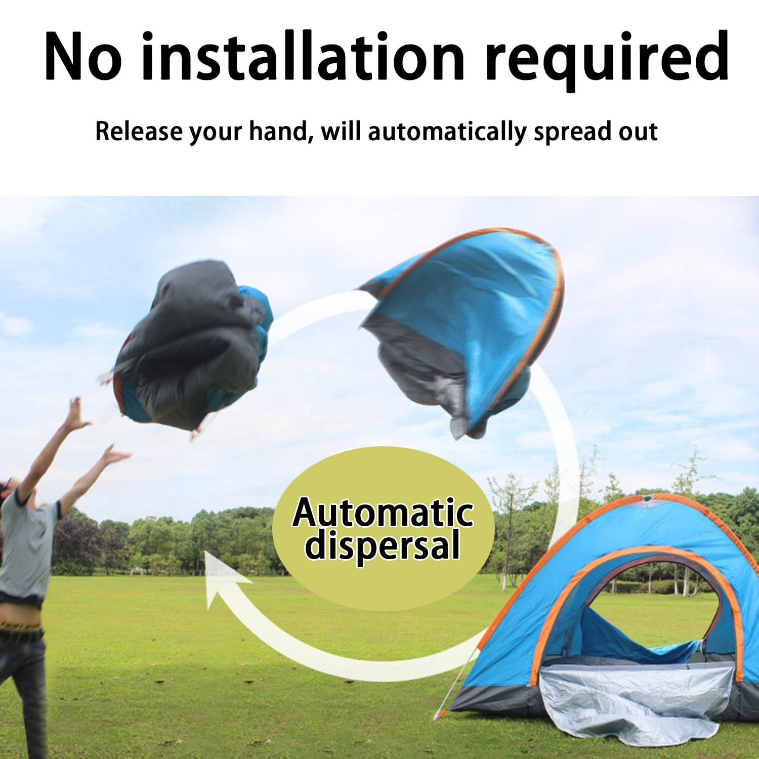 KEELYY Wurfzelt 2 Personen Pop Up Zelt Leicht Camping Zelt Wasserdicht Kuppelzelt Automatisches für Strand, Outdoor, Camping, Angeln