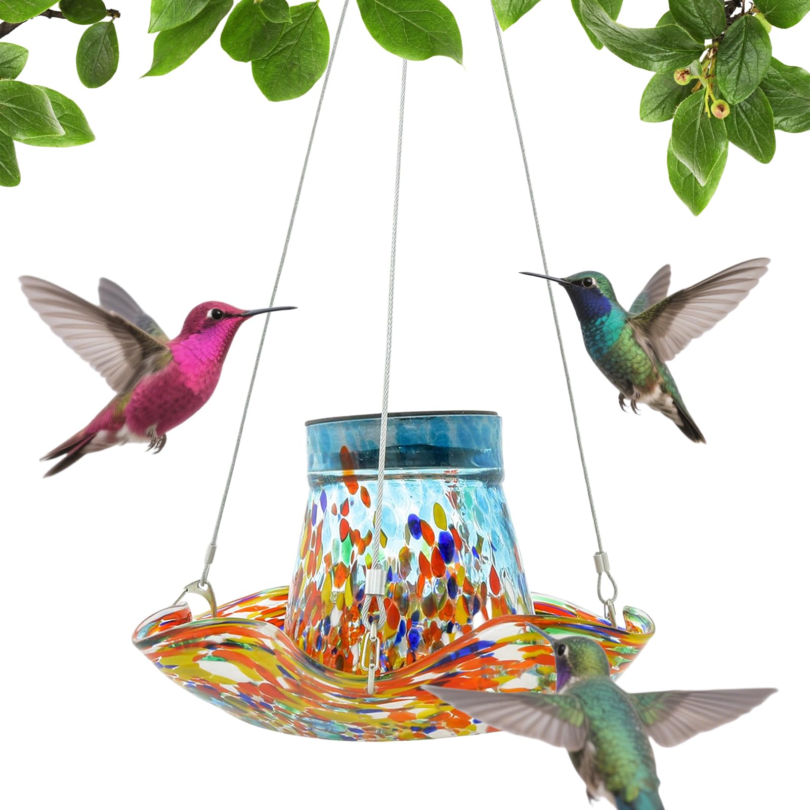 para Colibríes Alimentador Solar para Aves Al Aire Libre | Bebedero Impermeable, Decoración De Jardín Regalo Para Hombres Y Mujeres