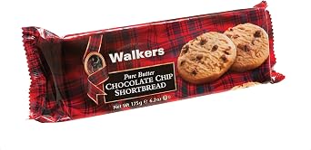 Walker's Shortbread Chocolate Chip Biscuits, Chocolate Cookie, 175g