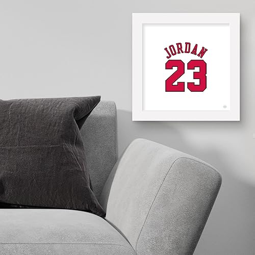 Miniatura 3 de Trends International Gallery Pops Michael Jordan - Póster de pared con número de jersey, color blanco, 12 x 12 pulgadas, versión de marco blanco