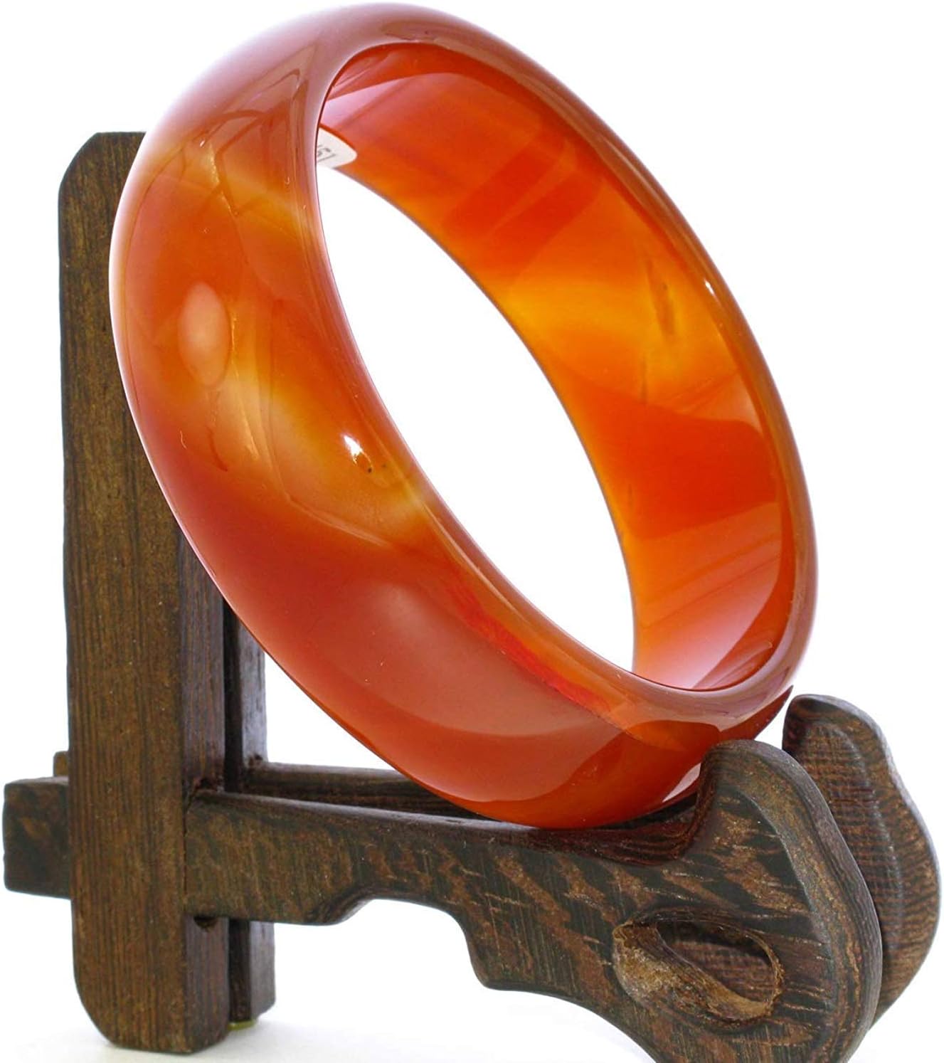 2.4" China Certified Nature Red Chalcedony Jade Women's Bangle Bracelets 6451