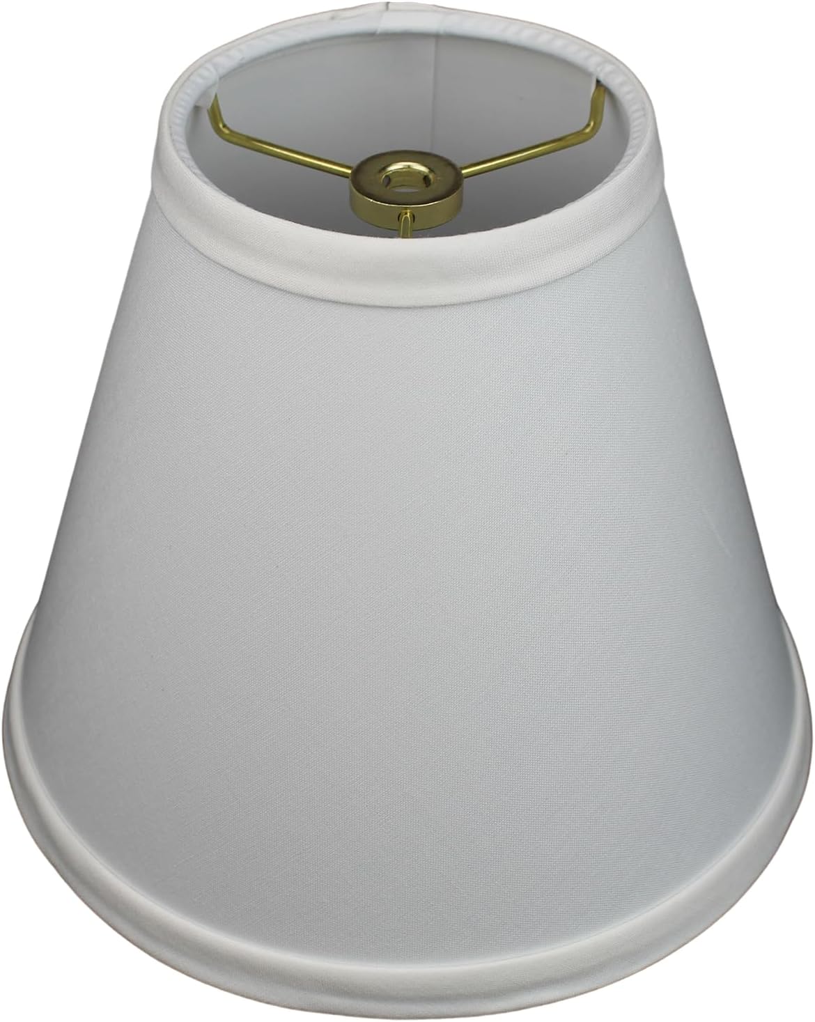 FenchelShades.com Lampshade 6" Top Diameter x 12" Bottom Diameter x 8" Slant Height with Washer (Spider) Attachment for Lamps with a Harp (Linen Snow)