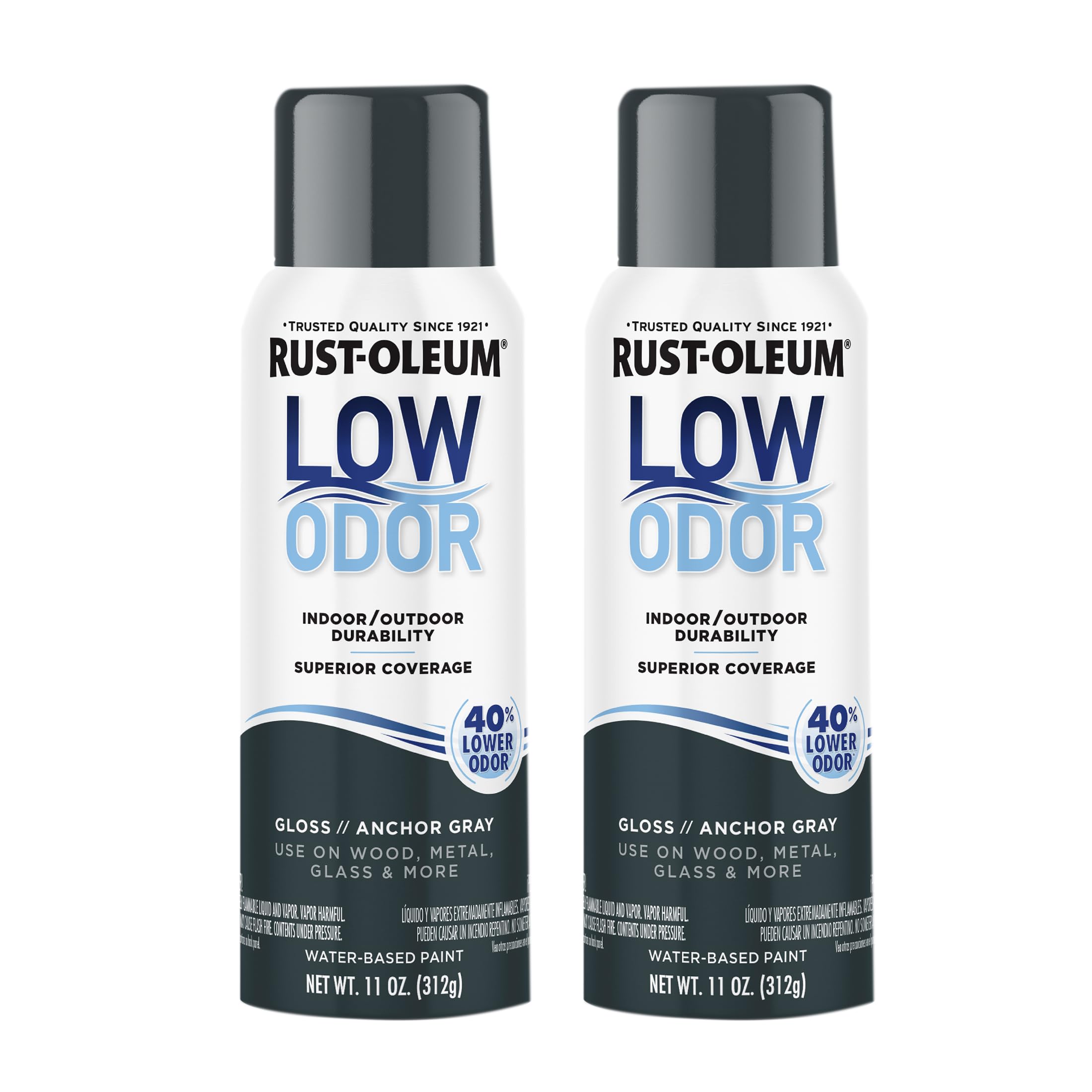 Rust-Oleum Low Odor Premium Spray Paint, Gloss Anchor Gray