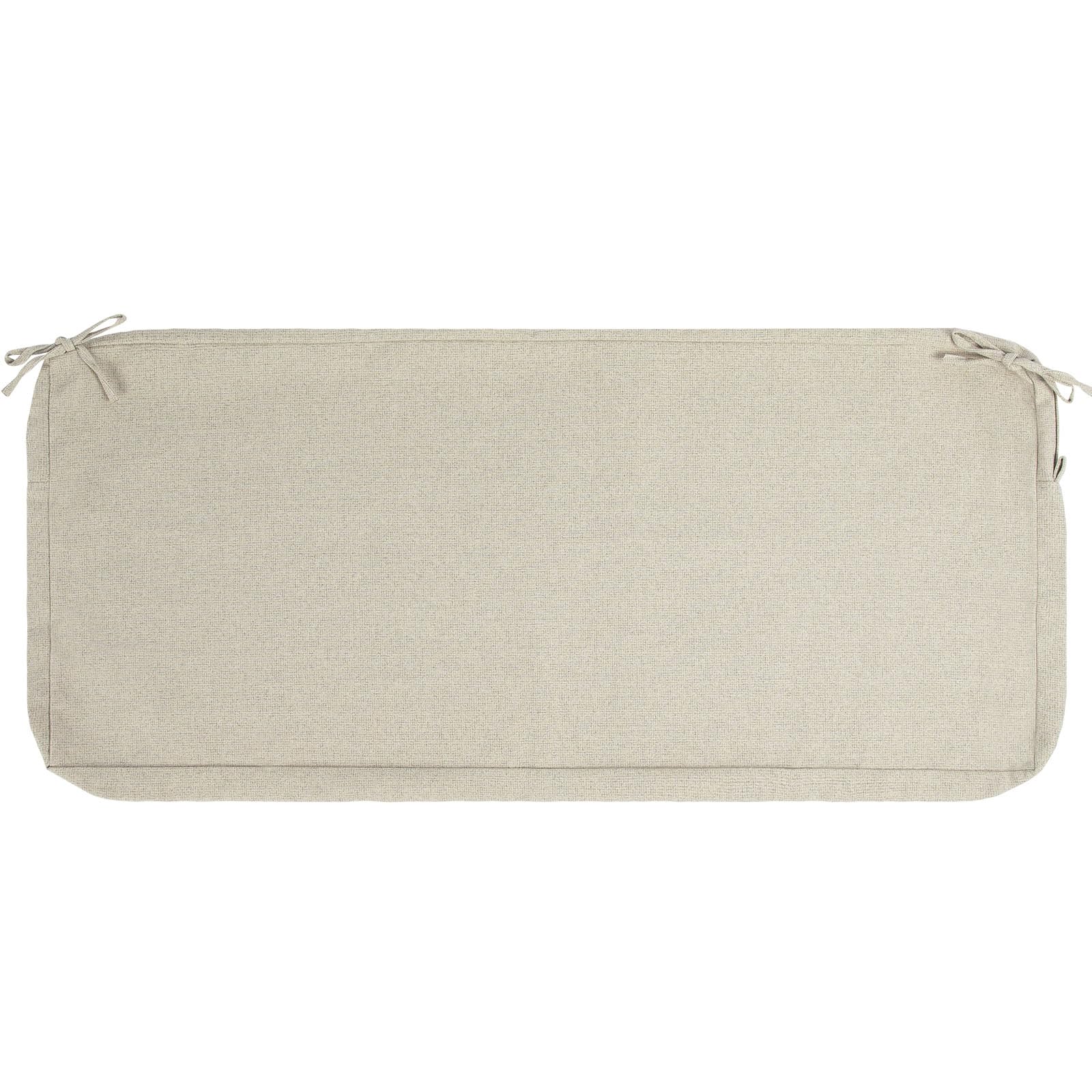 Patio Bench Cushion Covers for Outdoor Furniture with Ties, Water Resistant Loveseat/Settee Cushion Slipcover 48x18x3 Inch for Swing Porch Garden (Replacement Cover Only)-Light Khaki-image-20