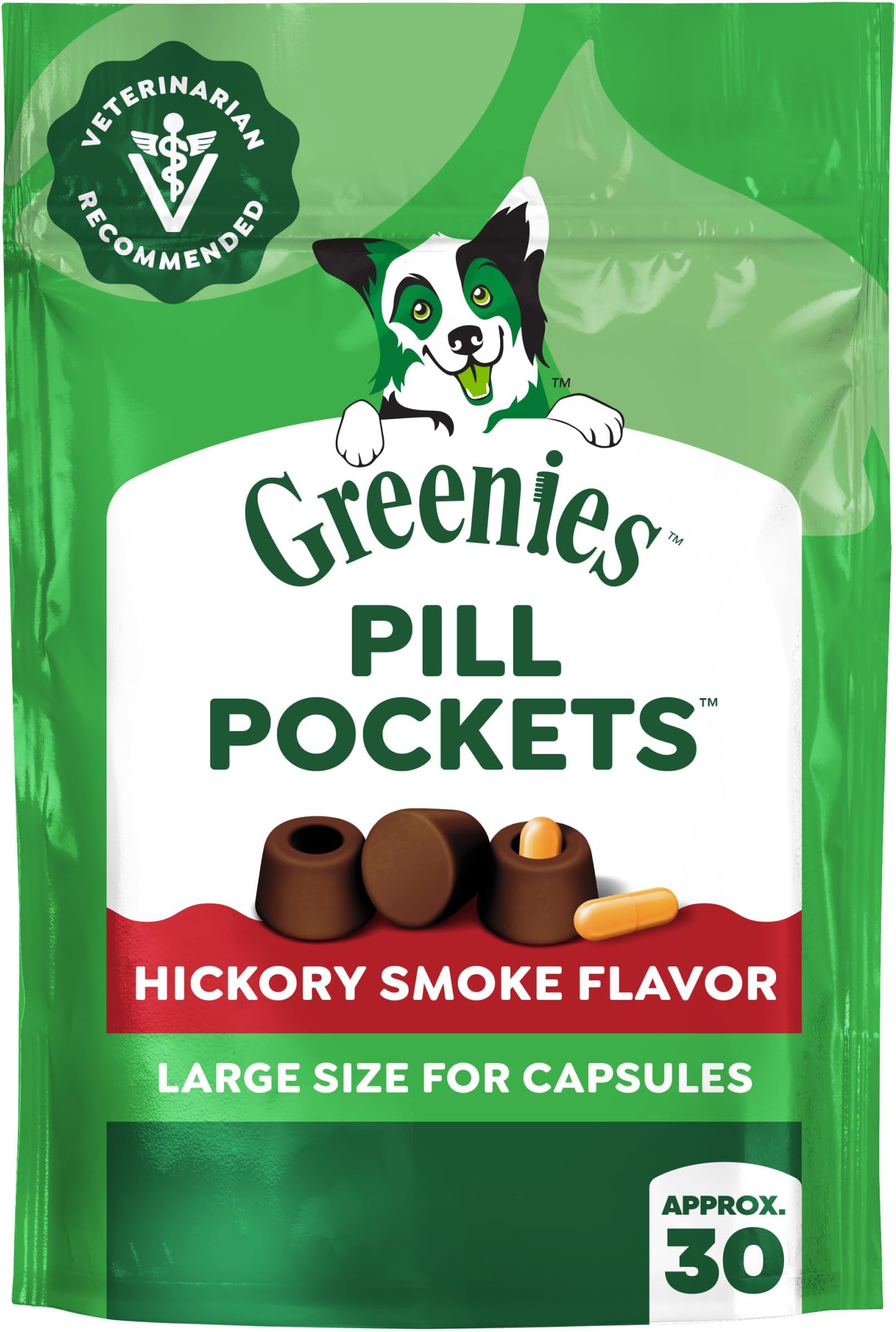 Greenies - Pill Pockets For Dogs Capsules Hickory Smoke Flavor 7.9 Oz. 154360