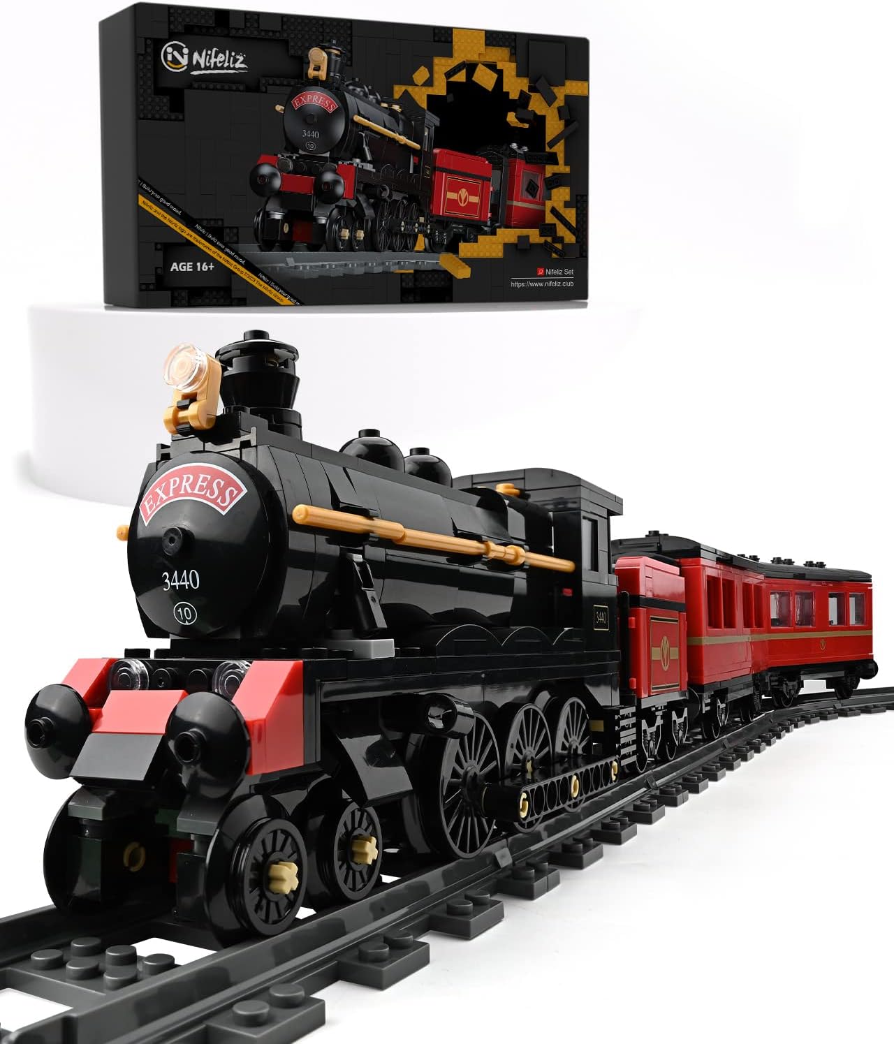 Nifeliz GWR 2900 Class Steam Locomotive Building Kit - 1:38 Scale Model With Track, Collectible Display Set for Train Enthusiasts (789 PCS)