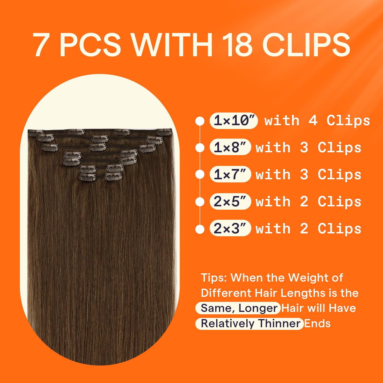 Amazon.com : Full Shine Hair Extensions Real Human Hair Clip 