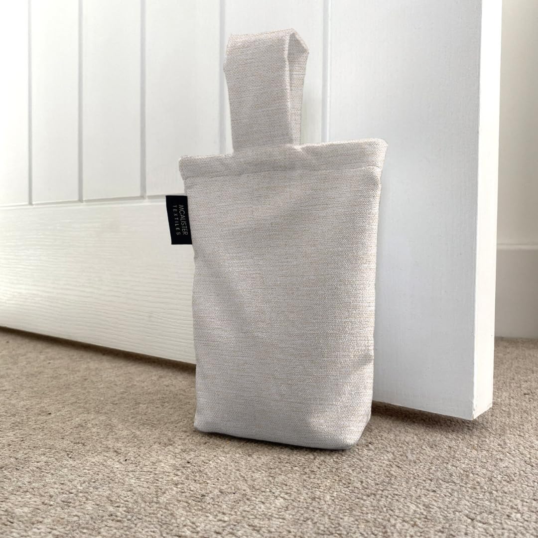 McAlister Textiles Lazio Unfilled Fabric Door Stop Bag 21cm x17cm in Natural