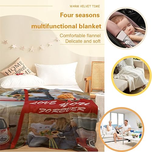 Miniatura 10 de Julichas Manta personalizada con fotos  Manta personalizada con fotos, regalos personalizados con imagen, manta de franela de vellón para esposa,