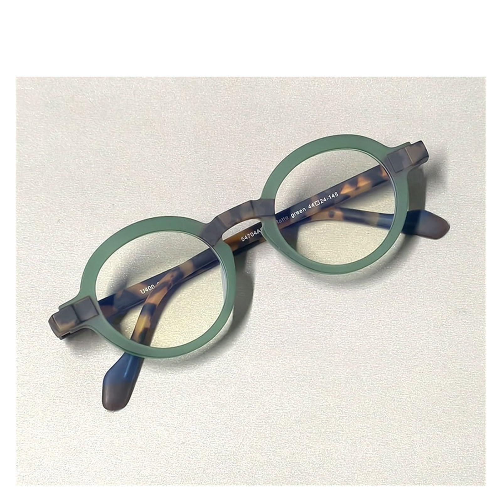 Acetat-Brille, runde Brillengestelle, große, Nicht verschreibungspflichtige Brillen, Brillen for Computer, Unisex, Lesebrille, mattiert(Rosso)