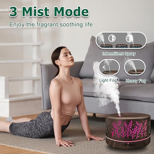 Miniatura 2 de Difusores de aceites esenciales para habitación grande, difusores de aceite esencial de 21.1 onzas líquidas para el hogar, apagado automático sin