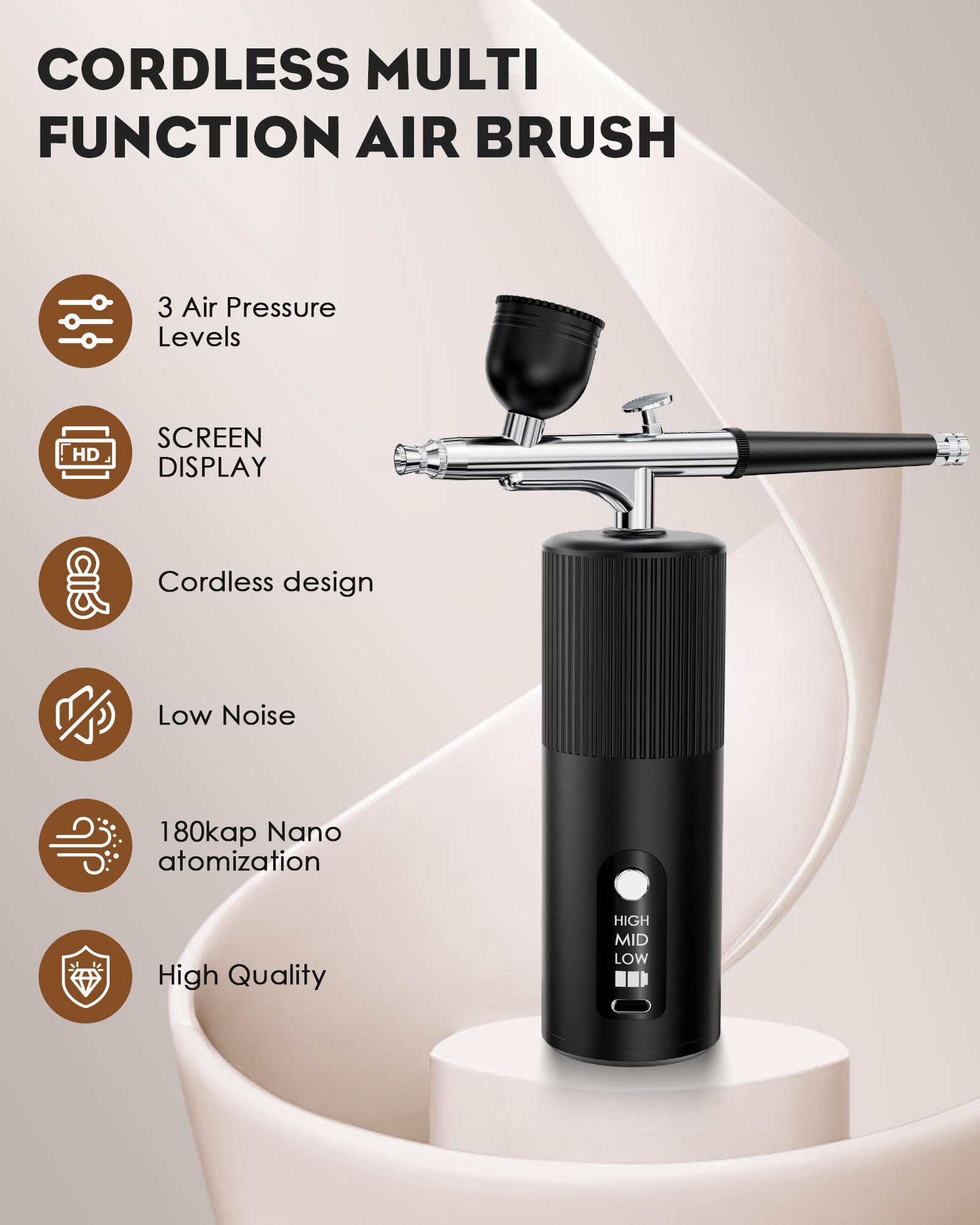 Amazon.co.jp: コンプレッサー付きエアブラシキット - ネイル用