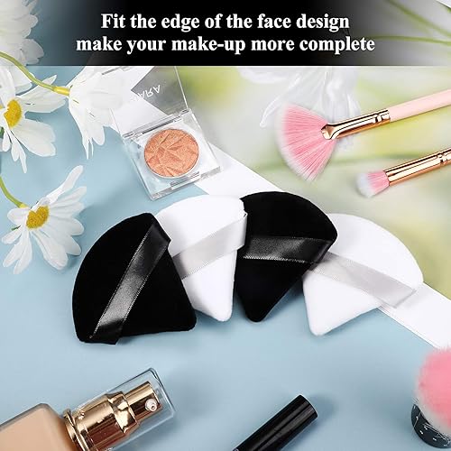 Miniatura 6 de Esponja para polvo de cara con forma de triángulo, 12 piezas, para polvo suelto, suave, base cosmética, esponja mineral para productos en polvo,