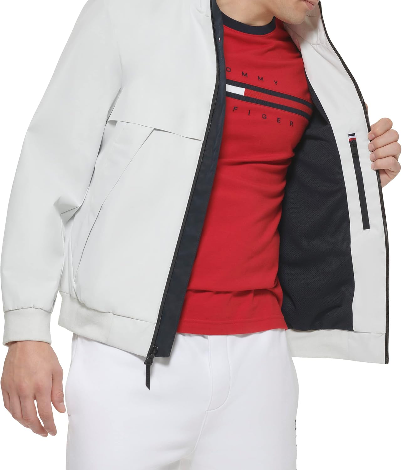 Tommy Hilfiger Men's Clean Logo Bomber