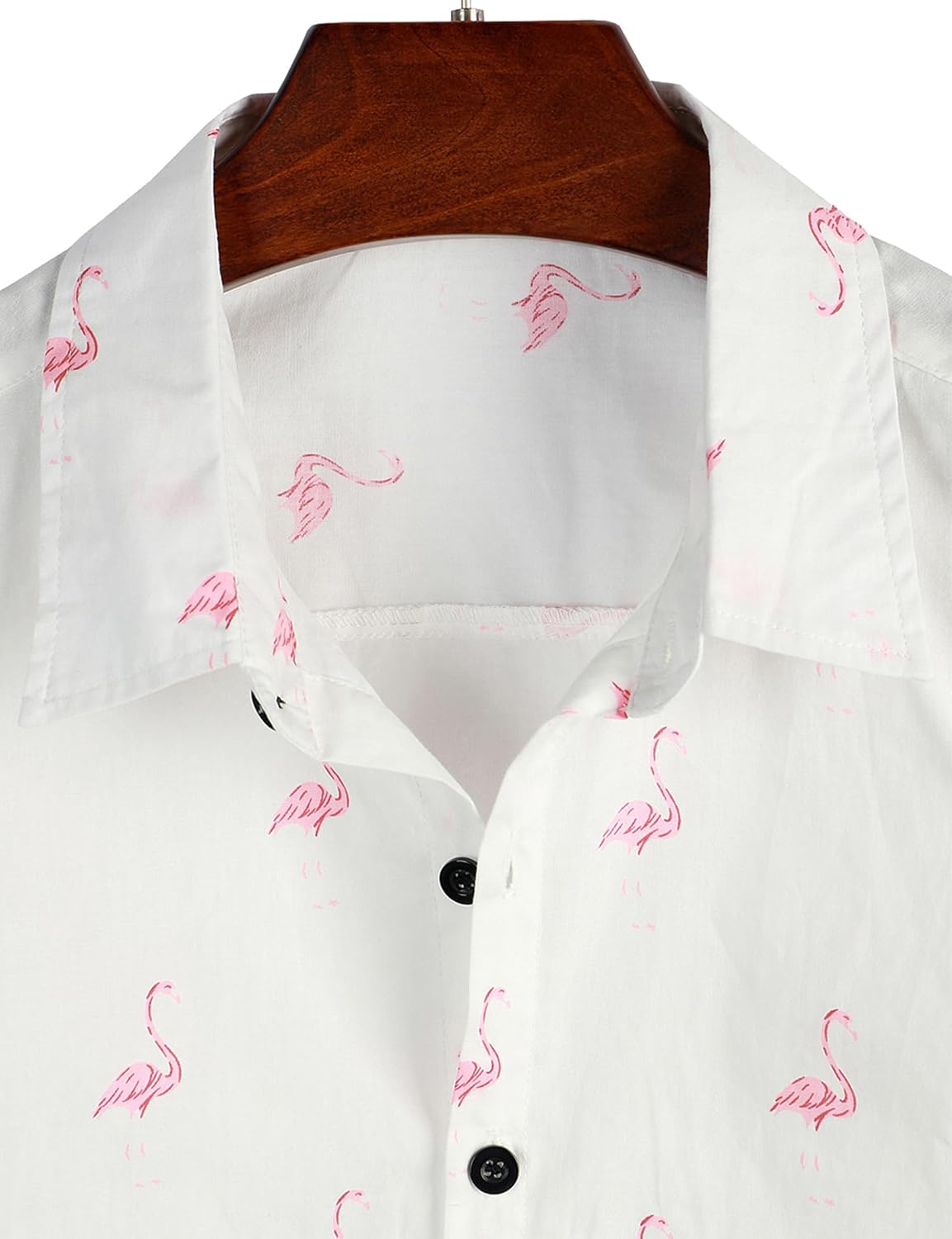 VATPAVE Mens 100% Cotton Hawaiian Shirts Floral Short Sleeve Button Down Shirts Summer Beach Shirts - Image 4