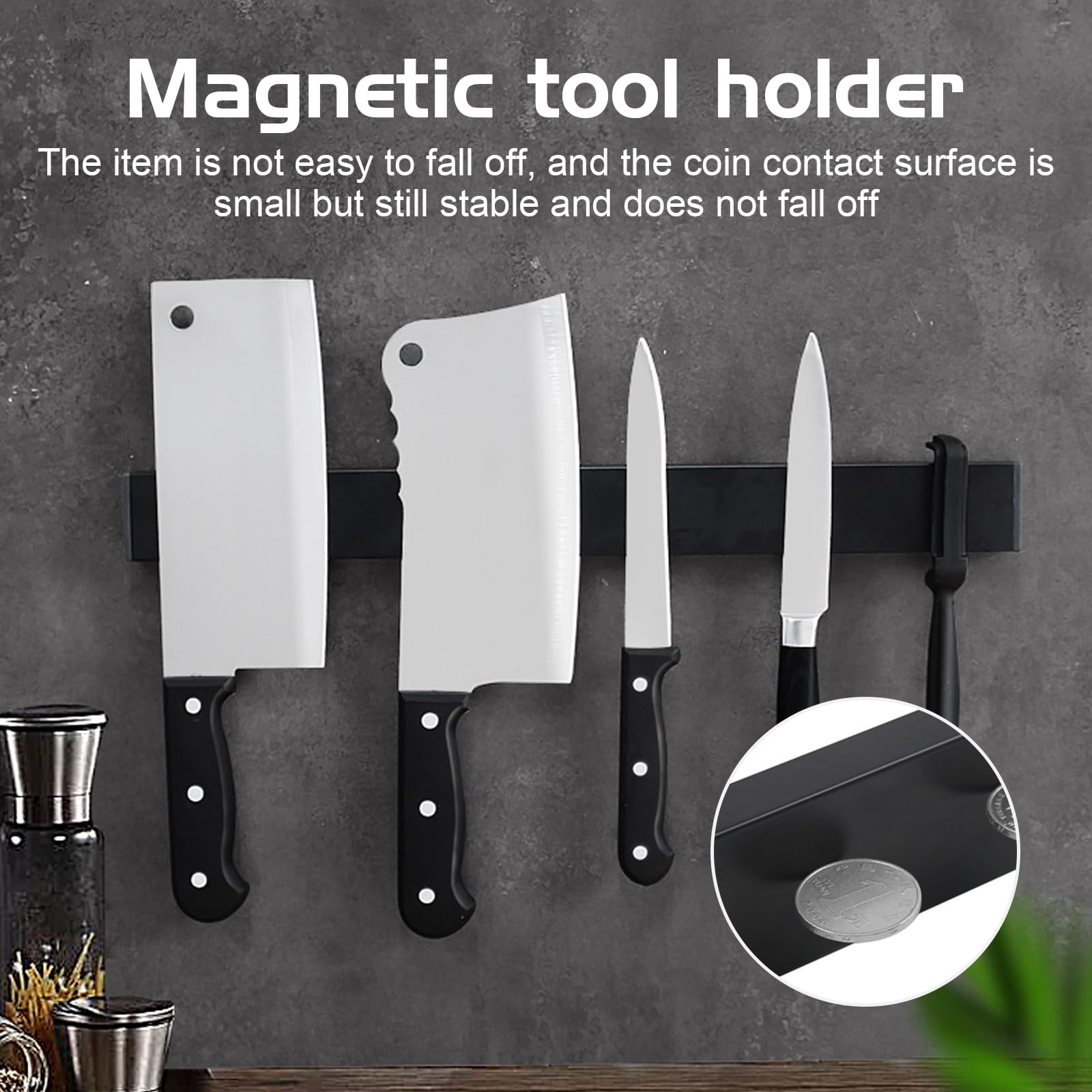 Barra magnetica con coltello, 40 cm, supporto magnetico per coltelli, utensili da cucina, utensili da cucina