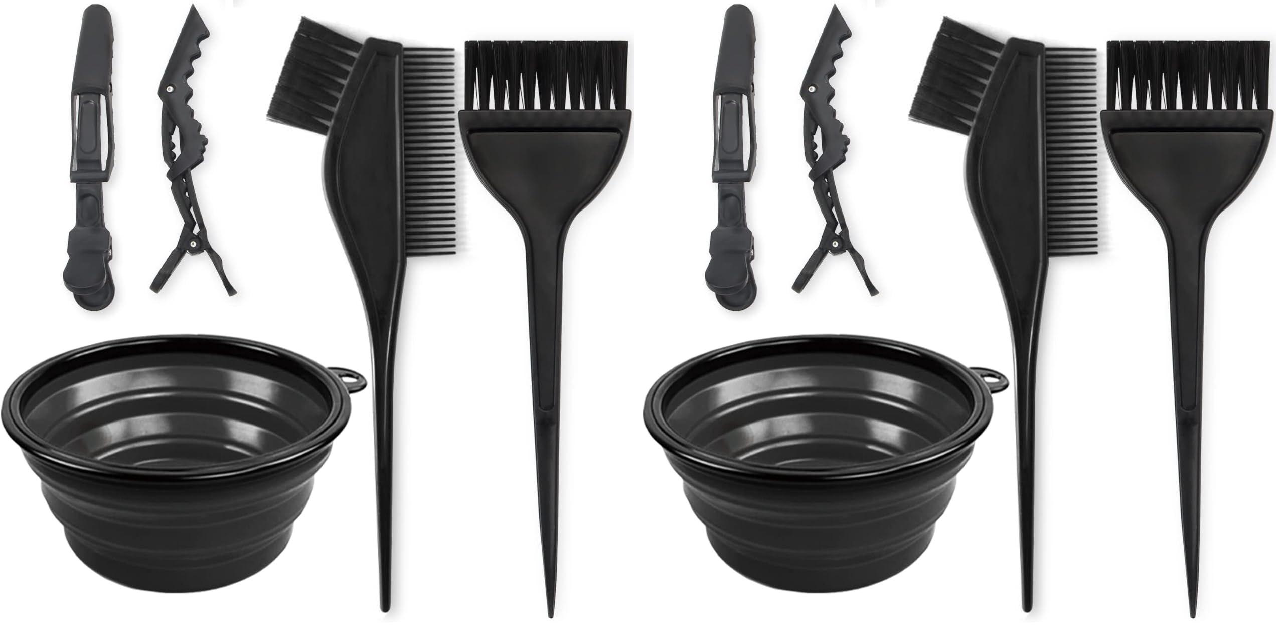 Yexixsr 5Pcs Professional Salon Hair Coloring Dyeing Kit, Hair Bleach Dit Hair Coloring Products with Hair Dye Brush, Hair Color Bowl, Hair Clips (Pack of 2)