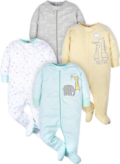 Gerber Baby Boys 4 Pack Sleep 'N Play Footie