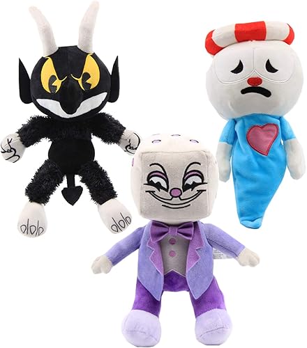 uiuoutoy Plush Toys King Dice, Ghost Chalice, Devil - Figuras de juguete de peluche