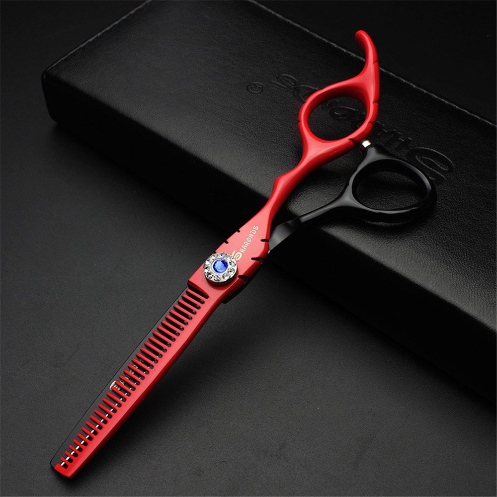 Tijeras profesionales de peluquería de 15,24 cm de 440C de corte y adelgazamiento de pelo (juego de tijeras)
