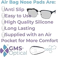Vista 6 de GMS Optical Comfort Line – 0.276 in de ancho regular / 0.433 in de longitud pequeña – Bolsa de aire de silicona suave atornillada almohadillas
